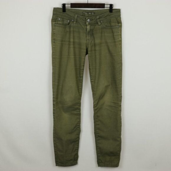 Prana Kayla Women's Size 4 Green Mid Rise Stretch Skinny Jeans - Picture 1 of 8